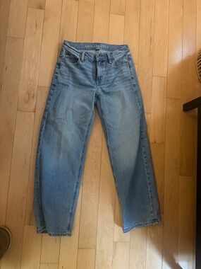 American Eagle Outfitters Light Blue Wide Leg Jeans 00 SHORT